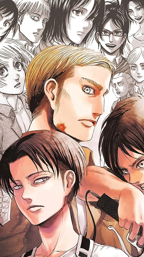 進撃の巨人 XFVGA(480×854)壁紙 リヴァイ,エルヴィン,エレン アニメ